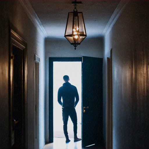 Silhouetted in Mystery: A Man on the Threshold