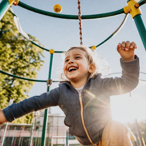 Sun-Kissed Joy: A Child’s Playful Moment