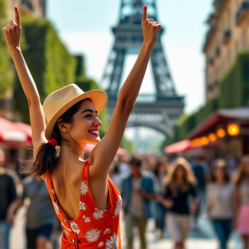 Joyful Moments Under the Eiffel Tower