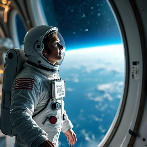 A Moment of Awe: Astronaut Gazes at Earth from Space