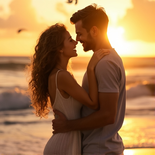 Sunset Romance on the Beach