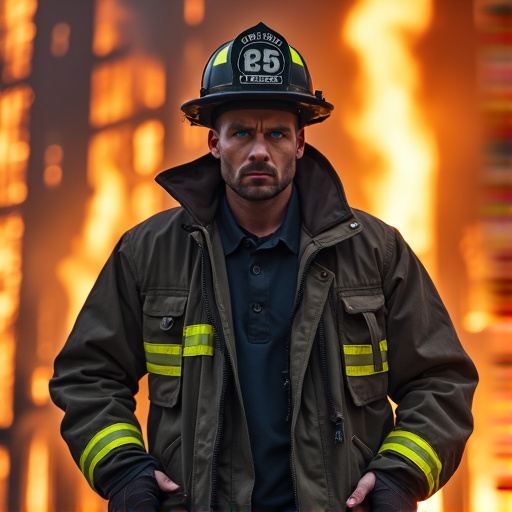 Firefighter Bravely Faces Blazing Inferno