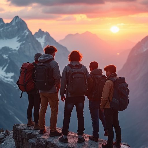 Sunset Serenity on the Mountain Ridge