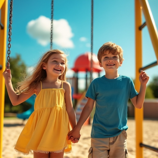 Childhood Joy Captured in a Moment of Play