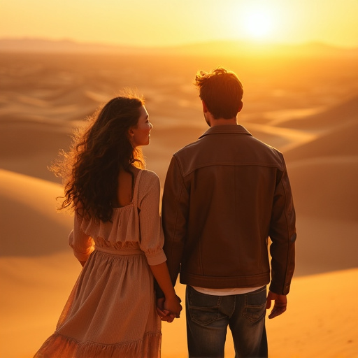 Golden Hour Romance in the Desert