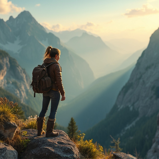 A Moment of Solitude in the Mountains