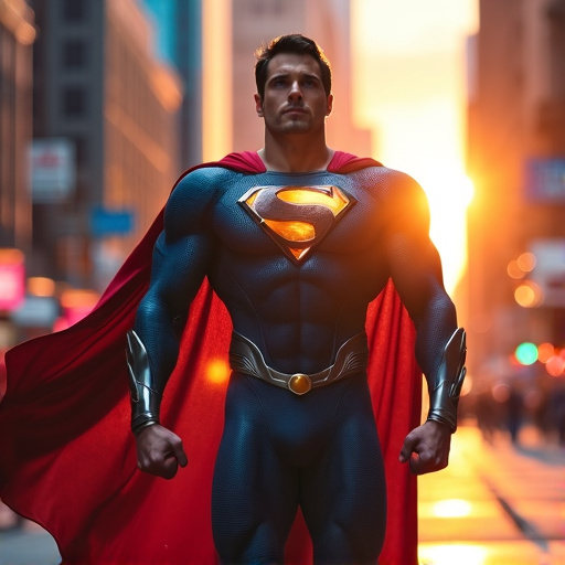 Superman at Sunset: A Moment of Hope in the City