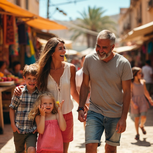 A Sunny Stroll Through a European City