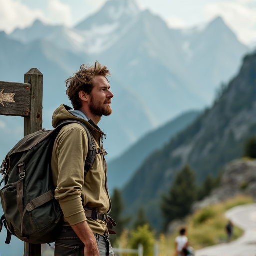 Contemplating the Peaks: A Moment of Solitude in the Mountains