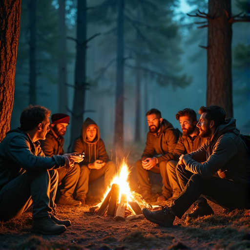 Campfire Companionship: A Night of Warmth and Laughter