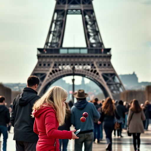 Joyful Juggling at the Eiffel Tower