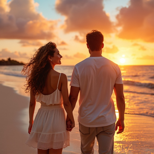 Sunset Romance on the Beach