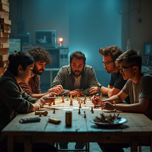 Chess Under Dim Lights: A Game of Focus and Suspense