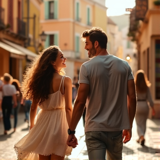 Sunny Stroll: A Romantic Afternoon