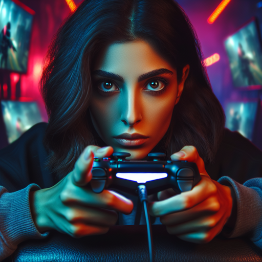 Neon Glow, Intense Focus: A Gamer’s World