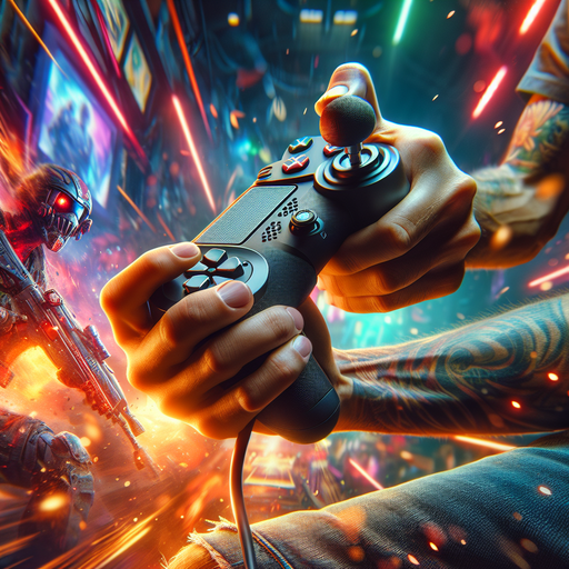 Immersed in the Action: A Gamer’s Hands Grip the Controller