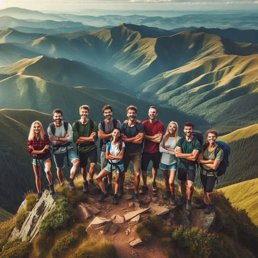 Conquering the Peak: Friends Celebrate a Triumphant Adventure