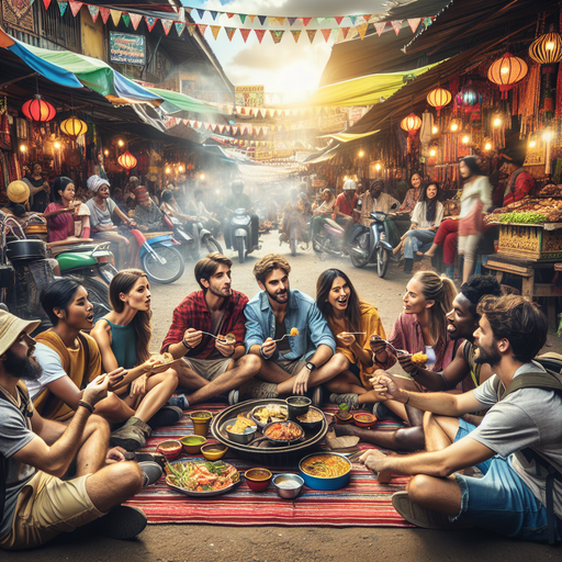 Friends, Food, and Festive Fun: Capturing the Joy of a Street Market