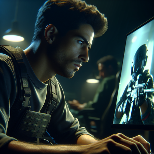 In the Zone: A Gamer’s Intense Focus Under Dramatic Lighting