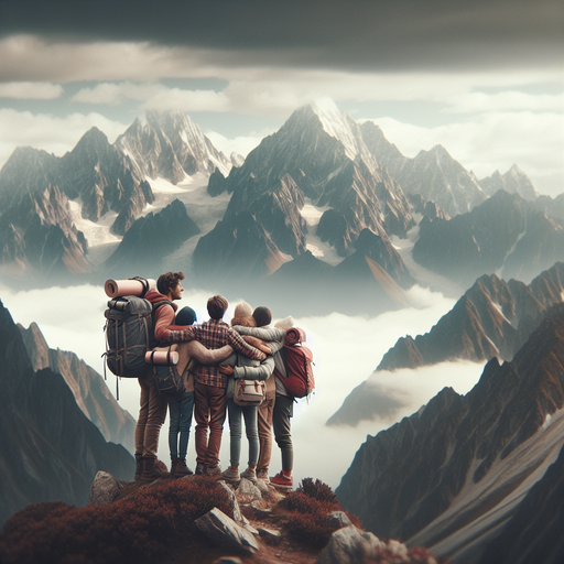 Friends Conquer the Peak, Embrace the View, and Each Other