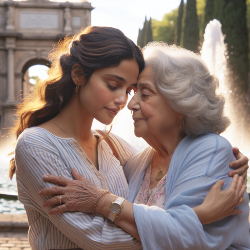 Timeless Love: A Tender Moment Between Two Generations