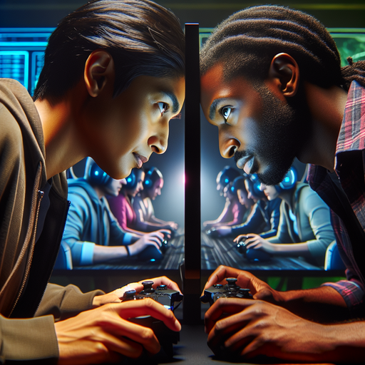 The Intensity of the Game: Two Gamers Locked in a Battle