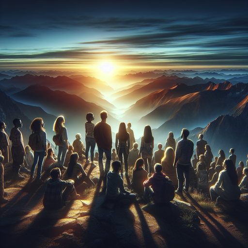 Sunrise Symphony: Awe-Inspiring Moment on the Mountaintop