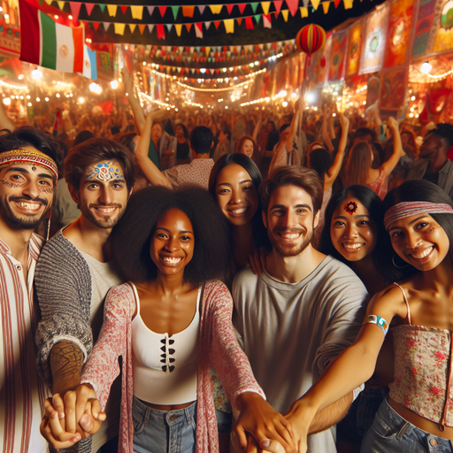 Night Market Magic: Friends Capture the Festive Spirit