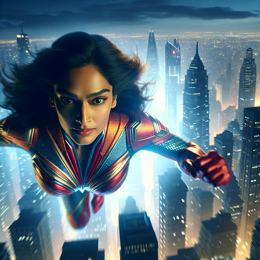 Soaring Above the City: A Superhero’s Night Flight