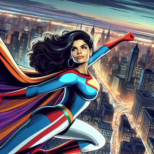 Soaring Above the City: A Superhero’s Nighttime Flight