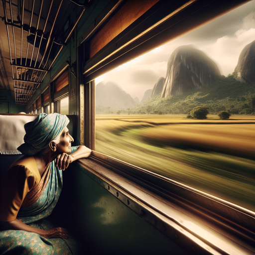 Lost in the Landscape: A Moment of Tranquility on a Moving Train