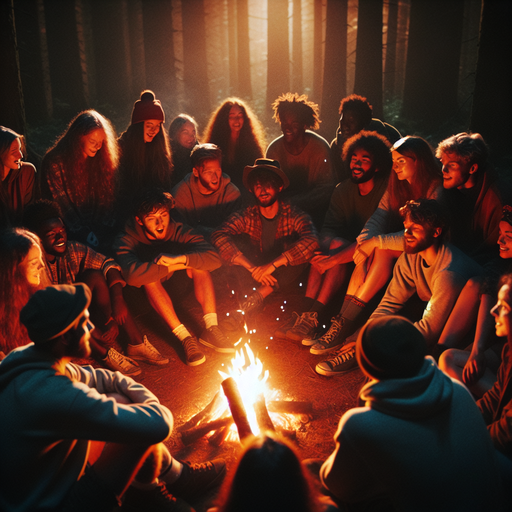 Campfire Tales: A Night of Laughter and Friendship