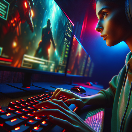 Lost in the Neon Glow: A Gamer’s Focus Under the Digital Spotlight