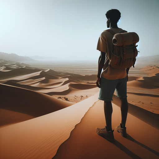 Lost in the Desert’s Embrace: A Moment of Solitude and Wonder