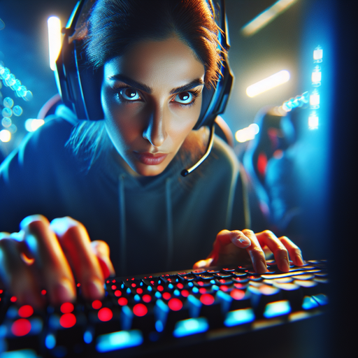 In the Zone: Gamer’s Intensity Under Neon Lights