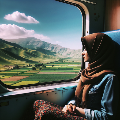 A Moment of Contemplation: Hijab-Clad Woman Gazes at the Vastness