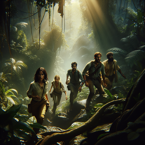 Sunlight Pierces the Jungle, Illuminating a Tense Adventure