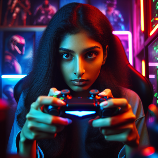 Neon Glow, Intense Focus: A Gamer’s World