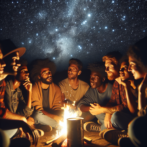 Campfire Tales Under a Starry Sky