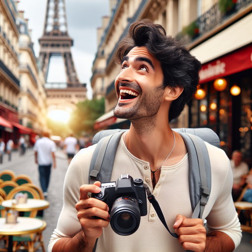 Capturing Parisian Dreams: A Moment of Joy Under the Eiffel Tower