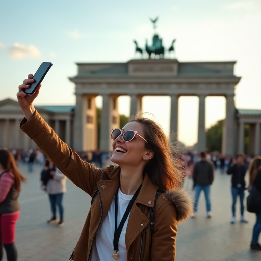 Smiling Brightly in Front of History