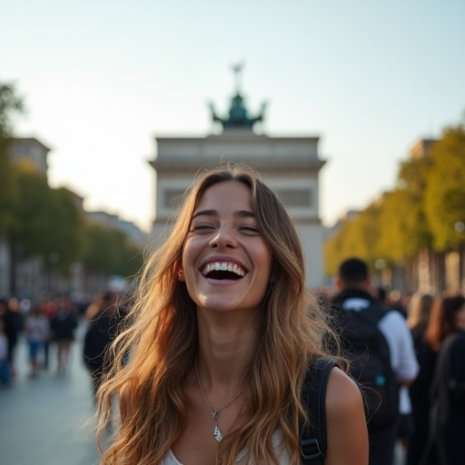 Golden Hour Joy: Capturing a Moment of Pure Happiness