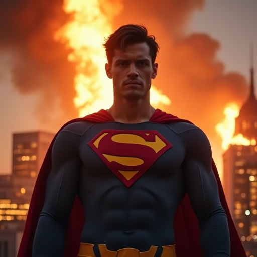 Superman Faces the Flames: A City in Peril