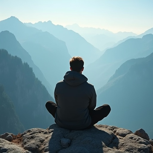 Finding Peace in the Vastness: A Moment of Meditation on a Mountaintop