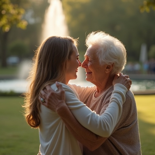 Sunset Embrace: A Heartwarming Moment of Affection