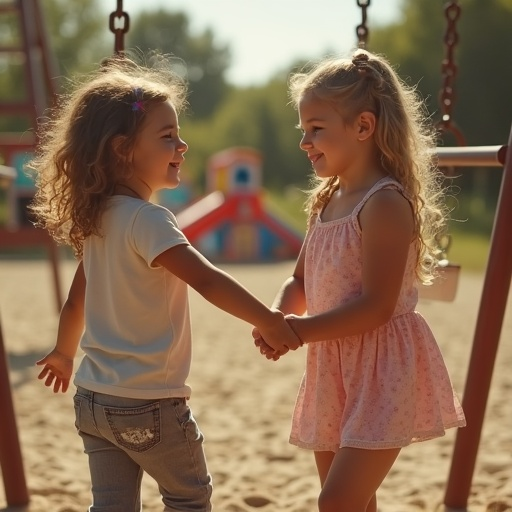 Innocence and Joy: A Moment of Friendship Captured