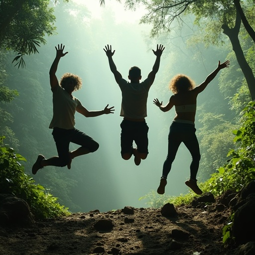 Silhouettes of Joy: Dancing in the Golden Light