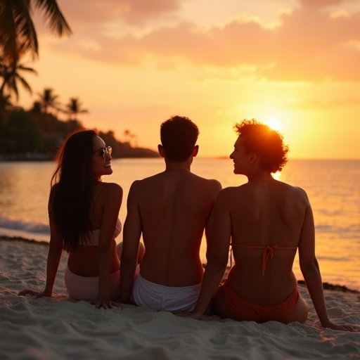 Silhouettes of Love at Sunset