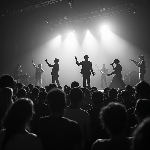 Silhouettes of Sound: A Black and White Concert Experience