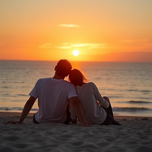 Silhouettes of Love at Sunset